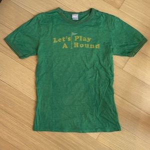Utility Brand 70’s Style Cotton T-Shirt “Let’s Play A Round”